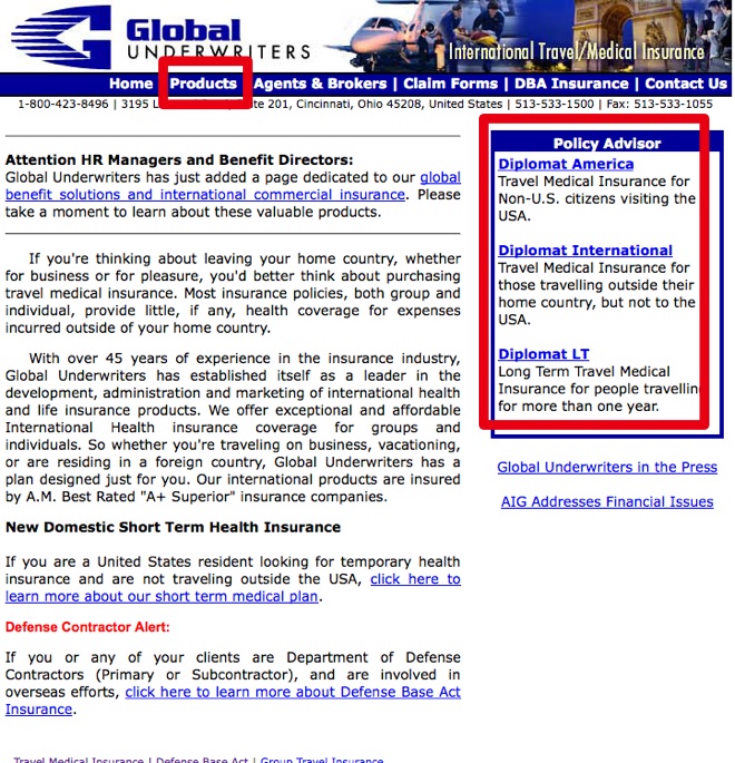 global underwriters travel insurance review